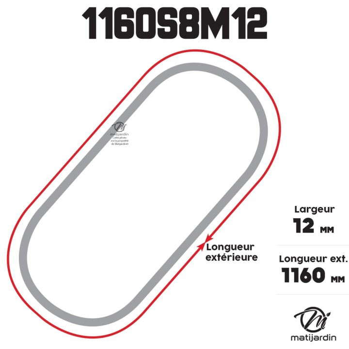 Courroie tondeuse simple denture 1160 -S8M12 - n° 9585 -0085 -00, 9585 -0161 -01