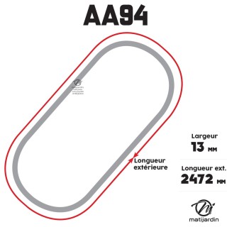 Courroie tondeuse Héxagonale AA94 - 13 mm x 2472 mm