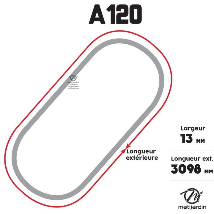 Courroie tondeuse Trapézoïdale A120 - 13 mm x 3098 mm