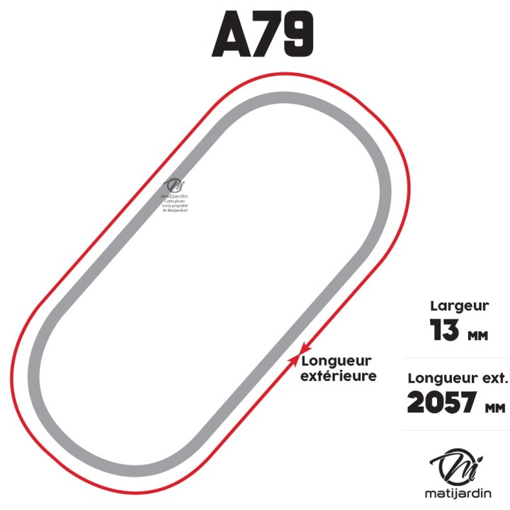 Courroie tondeuse Trapézoïdale A79 - 13 mm x 2057 mm