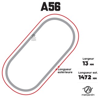 Courroie tondeuse Trapézoïdale A56 - 13 mm x 1472 mm