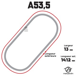 Courroie tondeuse Trapézoïdale A53,5 - 13 mm x 1412 mm