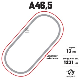 Courroie tondeuse Trapézoïdale A46,5 - 13 mm x 1231 mm