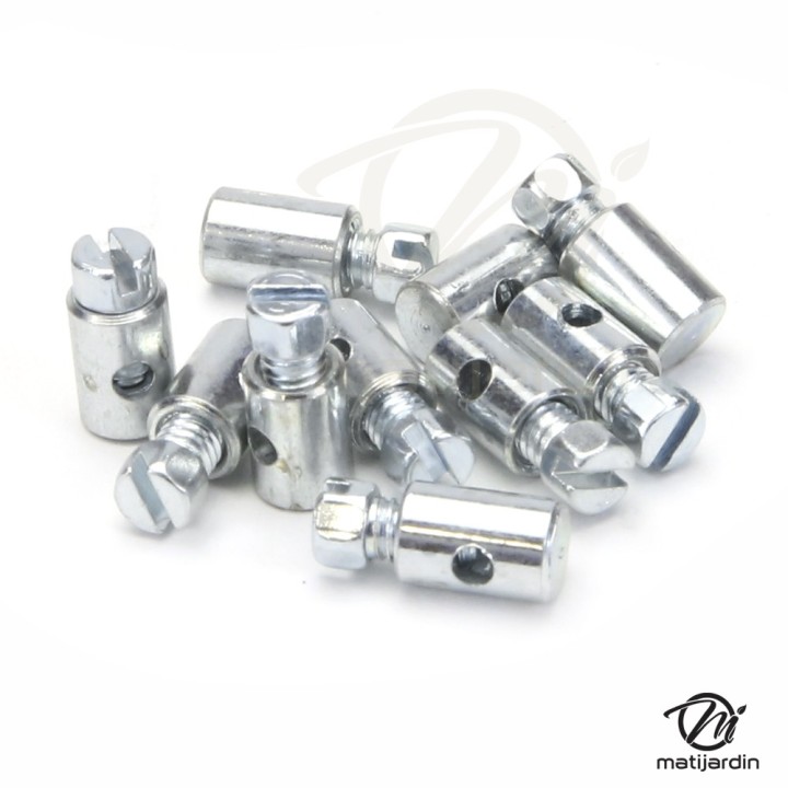 Serre câble pour cable Ø 2 mm. Diamètre butée 6 mm. x10