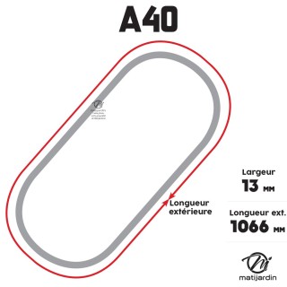 Courroie tondeuse Trapézoïdale A40 - 13 mm x 1066 mm