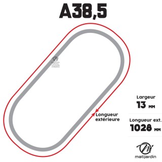 Courroie tondeuse Trapézoïdale A38,5 - 13 mm x 1028 mm