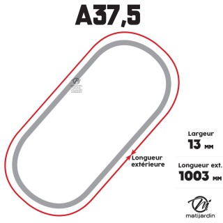 Courroie tondeuse Trapézoïdale A37,5 - 13 mm x 1003 mm