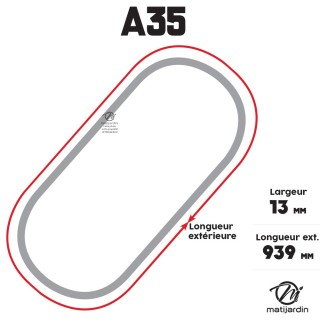 Courroie tondeuse Trapézoïdale A35 - 13 mm x 939 mm