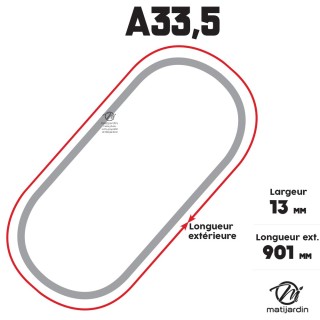 Courroie tondeuse Trapézoïdale A33,5 - 13 mm x 901 mm