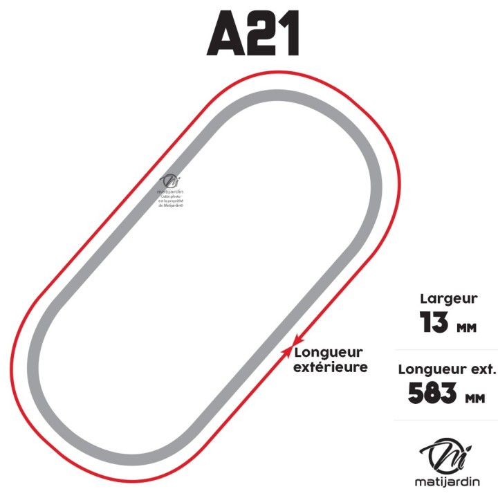 Courroie tondeuse Trapézoïdale A21 - 13 mm x 583 mm