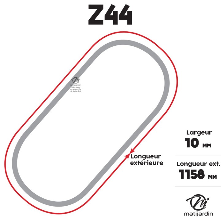 Courroie tondeuse Trapézoïdale Z44 - 10 mm x 1158 mm