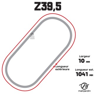 Courroie tondeuse Trapézoïdale Z39,5 - 10 mm x 1041 mm