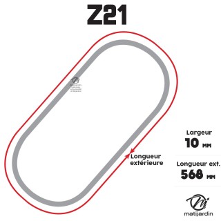 Courroie tondeuse Trapézoïdale Z21 - 10 mm x 568 mm