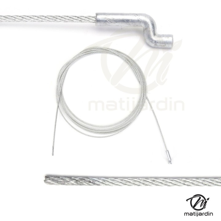 Câble souple. Diamètre 1,9 mm. Longueur 2 m. Tête Ø 8 mm. Z Ø 4 mm