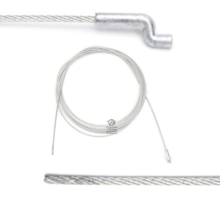 Câble souple. Diamètre 1,9 mm. Longueur 2 m. Tête Ø 8 mm. Z Ø 4 mm