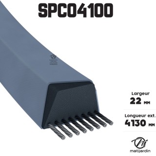 Courroie tondeuse Trapézoïdale SPC4100 - 22 mm x 4130 mm