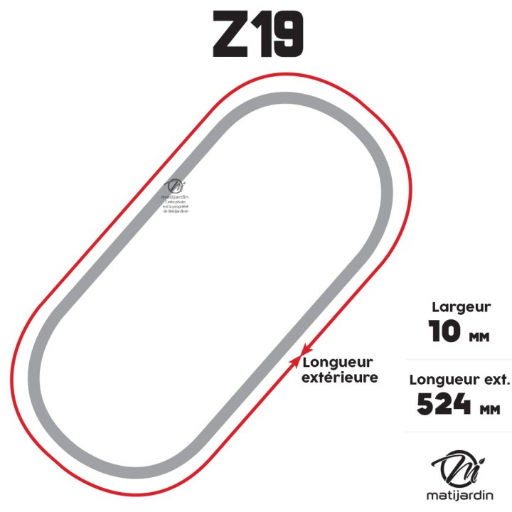 Courroie tondeuse Trapézoïdale Z19 - 10 mm x 524 mm