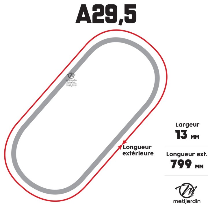 Courroie tondeuse Trapézoïdale A29,5 - 13 mm x 799 mm