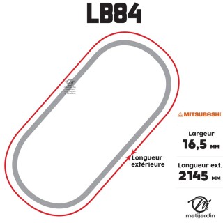 Courroie tondeuse Mitsuboshi LB84 - 16,5 mm x 2145 mm