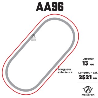 Courroie tondeuse Héxagonale AA96 - 13 mm x 2521 mm