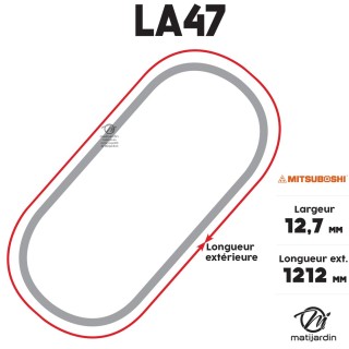 Courroie tondeuse Mitsuboshi LA47 - 12,7 mm x 1212 mm