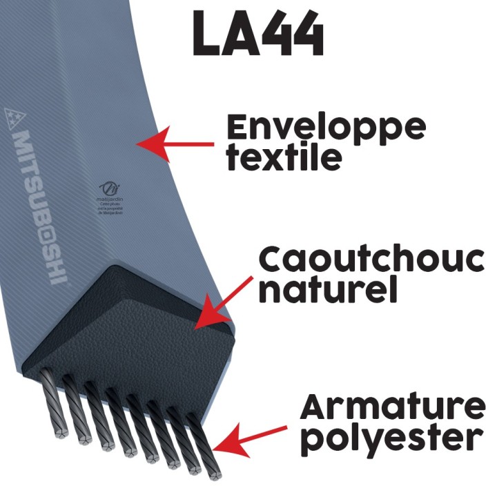 Courroie tondeuse Mitsuboshi LA44 - 12,7 mm x 1136 mm