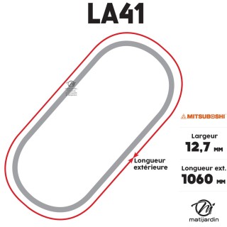 Courroie tondeuse Mitsuboshi LA41 - 12,7 mm x 1060 mm
