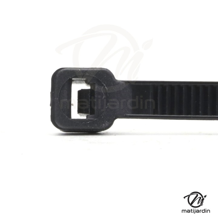 Collier de serrage flexible x100. Plastique autobloquant. 4,8 x 150 mm