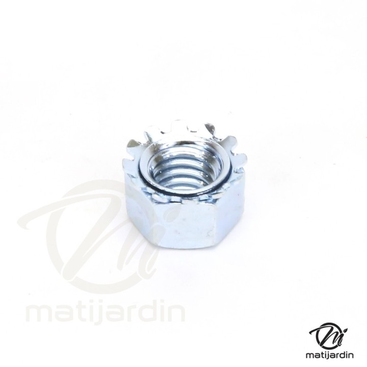 Ecrou pour axe de roue tondeuse. x 10