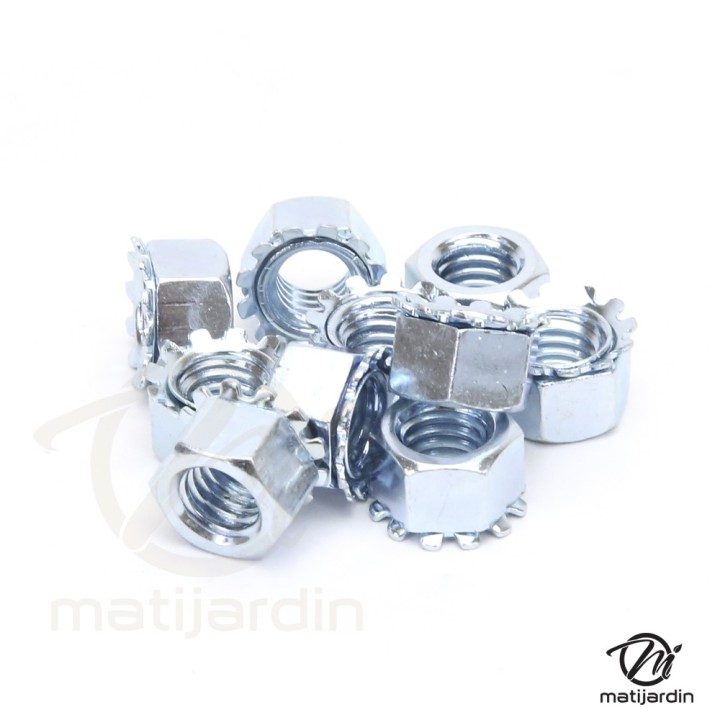 Ecrou pour axe de roue tondeuse. x 10