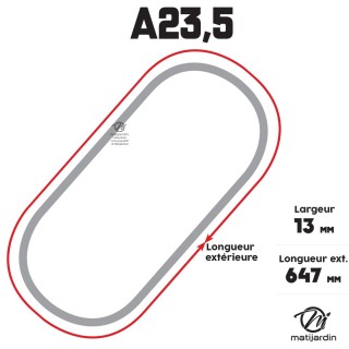 Courroie tondeuse Trapézoïdale A23,5 - 13 mm x 647 mm