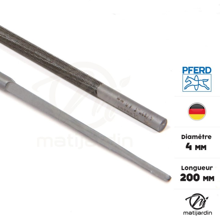 2 limes D. 4mm Pferd pour affutage chaîne de tronçonneuse