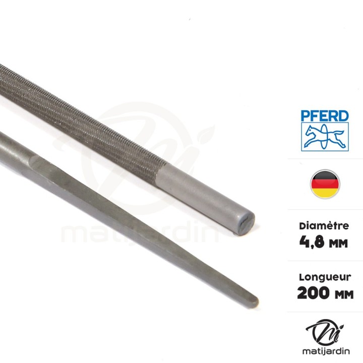 6 limes D. 4,8mm Pferd pour affutage chaîne de tronçonneuse