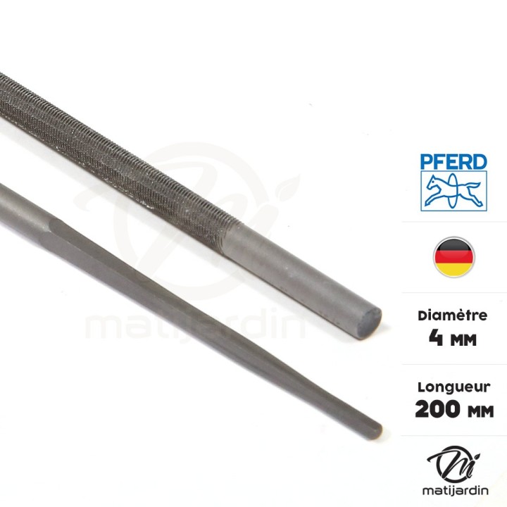 6 limes D. 4mm Pferd pour affutage chaîne de tronçonneuse