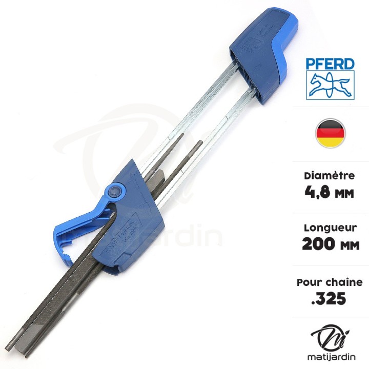 Affuteuse réversible Pferd plus limes d4,8mm pour chaîne de tronçonneuse