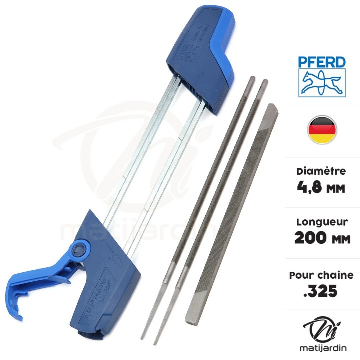 Affuteuse réversible Pferd plus limes d4,8mm pour chaîne de tronçonneuse