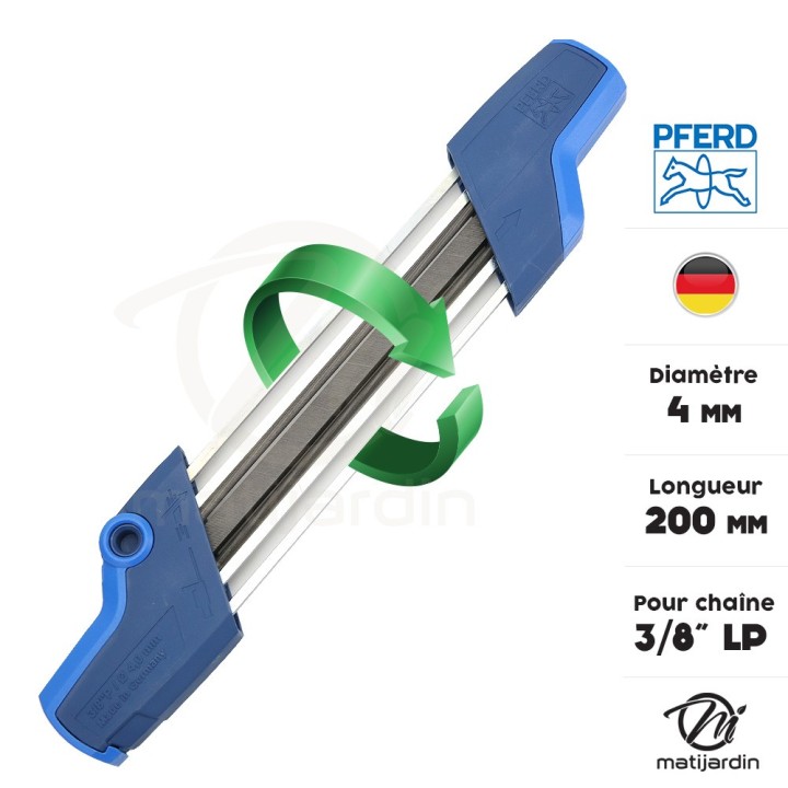 Affuteuse réversible Pferd plus limes d4mm pour chaîne de tronçonneuse