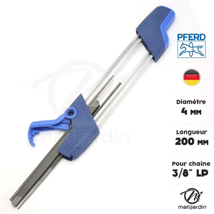 Affuteuse réversible Pferd plus limes d4mm pour chaîne de tronçonneuse