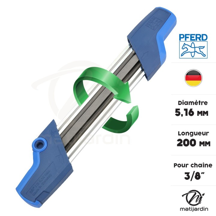 Affuteuse réversible Pferd plus limes d. 5,16mm pour chaîne de tronçonneuse