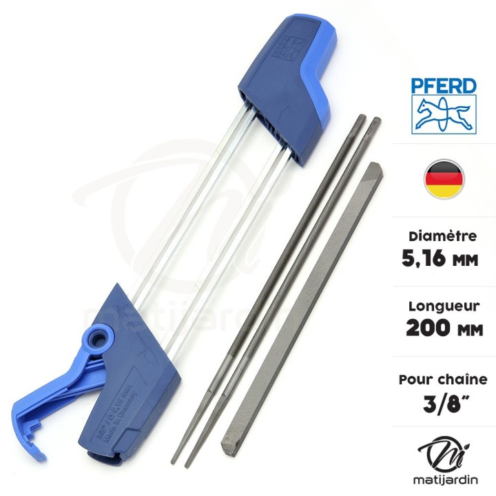 Affuteuse réversible Pferd plus limes d. 5,16mm pour chaîne de tronçonneuse