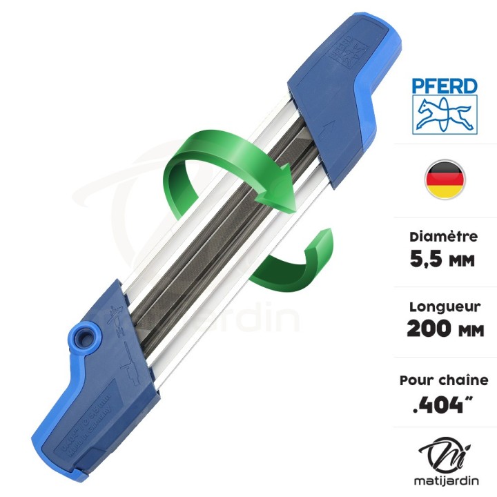 Affuteuse réversible Pferd plus limes d. 5,5mm pour chaîne de tronçonneuse