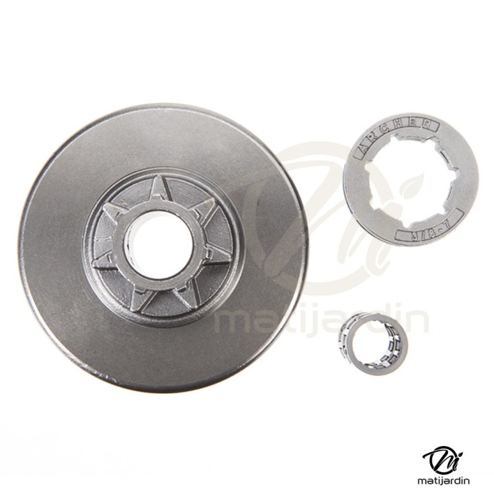 Pignon tronçonneuse Kerwood pour Stihl 7 dents à bague 3/8"