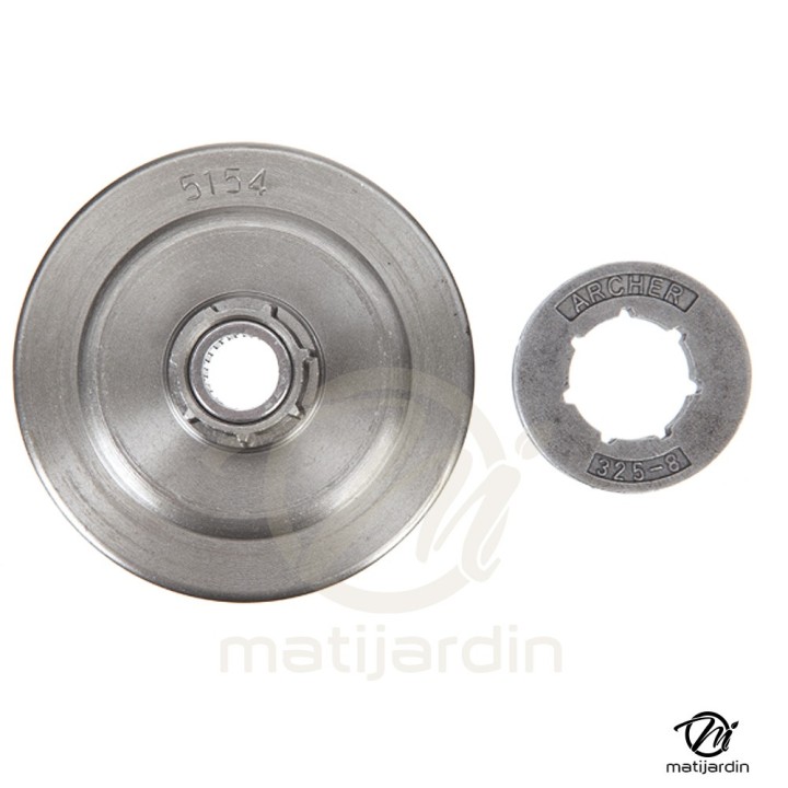 Pignon tronçonneuse à bague 0,325". 8 dents. HUSQVARNA