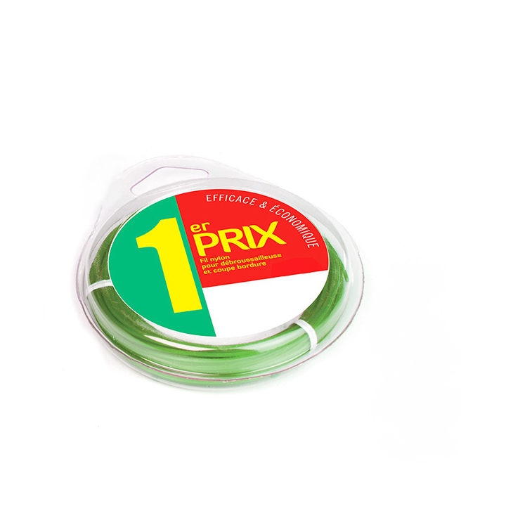 PREMIER PRIX Fil débroussailleuse 2,4 mm x 14 m. Rond. Blister