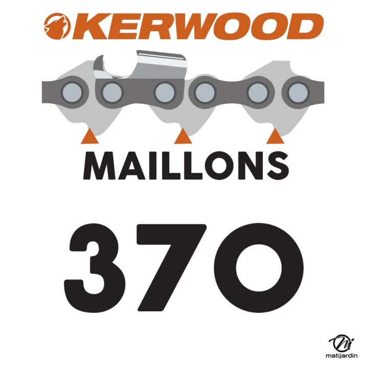 Chaîne Kerwood pour tronçonneuse .404" 1,6 mm. Rouleau 25 pieds. Gouge demi carrée