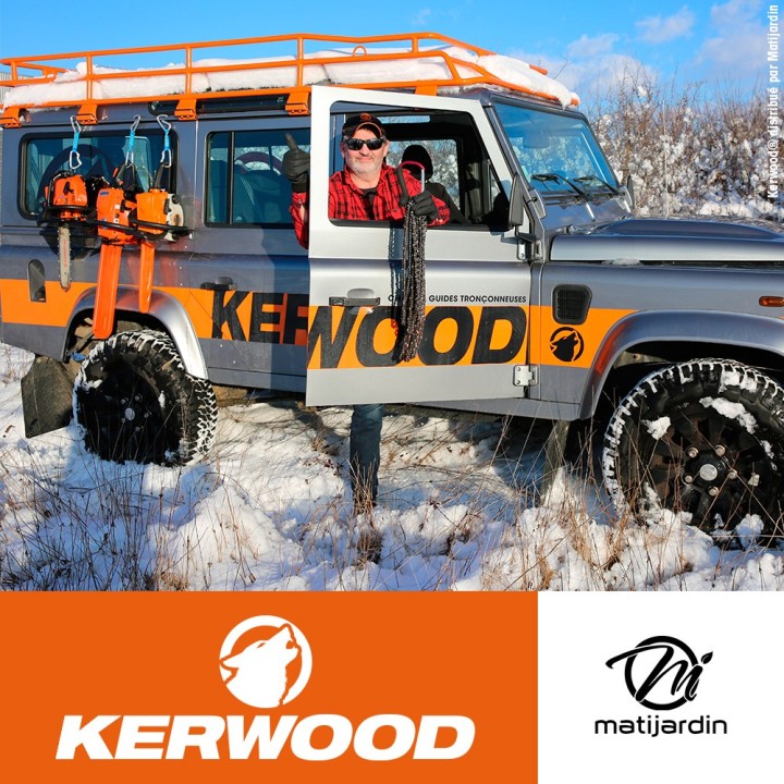 Chaîne Kerwood pour tronçonneuse 3/8" LP 1,1 mm 33 maillons. Gouge demi carrée