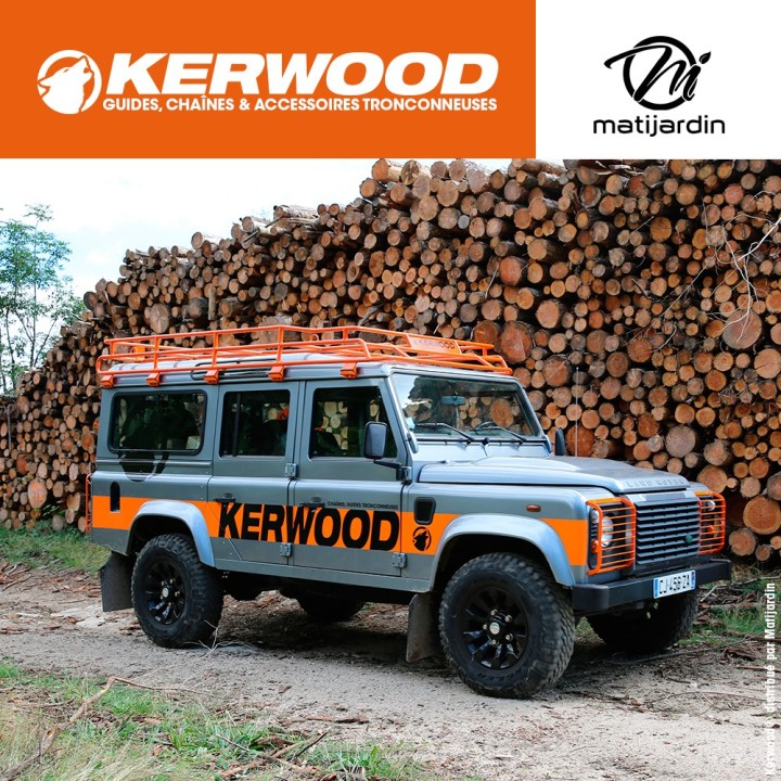 Chaîne Kerwood pour tronçonneuse 3/8" LP 1,3 mm 47 maillons. Gouge demi carrée