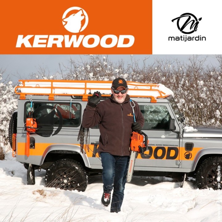 Chaîne Kerwood pour tronçonneuse 3/8" LP 1,3 mm. 57 maillons. Gouge demi carrée