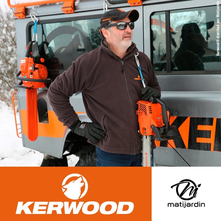 Chaîne Kerwood pour tronçonneuse 3/8" LP 1,3 mm. 66 maillons. Gouge demi carrée