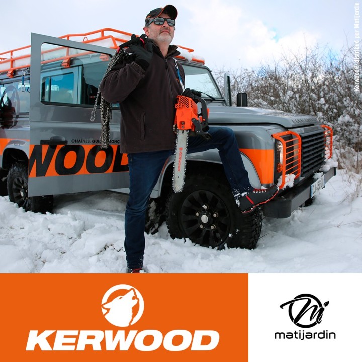 Chaîne Kerwood pour tronçonneuse 3/8" 1,5 mm. 76 maillons. Gouge demi carrée